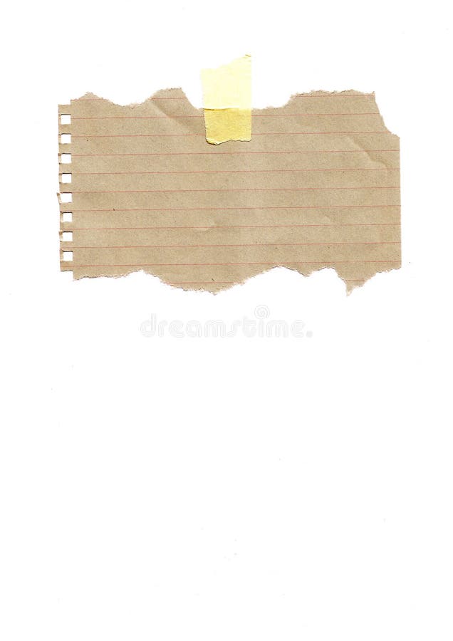 Closeup of a torn paper on white background. Closeup of a torn paper on white background