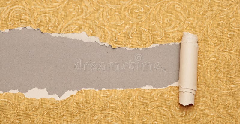 Papel dourado rasgado fotos de stock royalty free