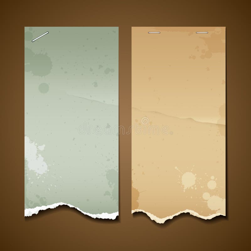 Papel vintage rasgado para design de negócios ilustração do vetor