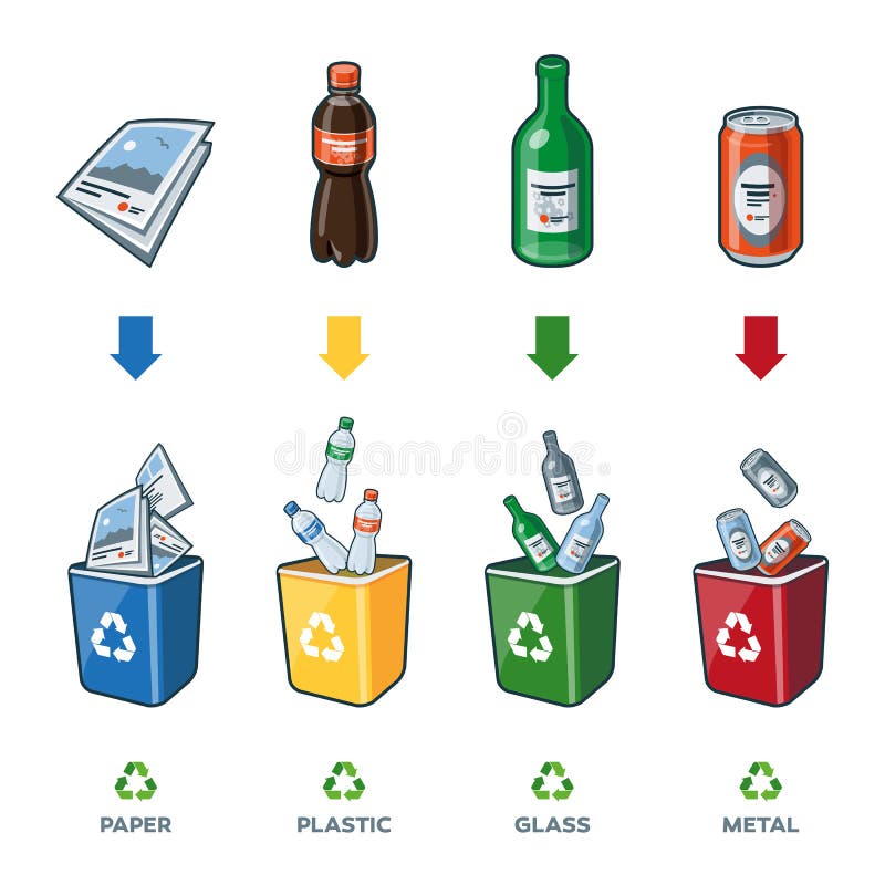 Reciclar Bolsas. Bolsa De Papel Artesanal Con El Símbolo De Reciclaje  Ilustraciones svg, vectoriales, clip art vectorizado libre de derechos.  Image 10031299