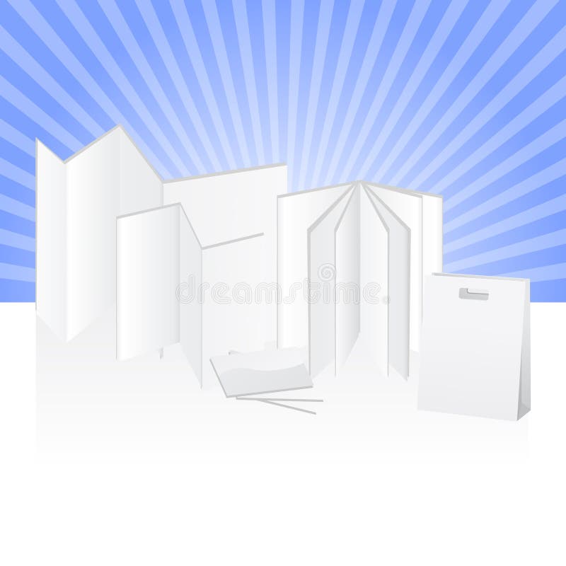 Paper advertising print products stock illustration