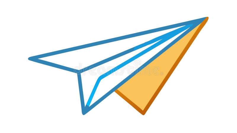Paper Airplane Flying Icon, Communication and Travel Vector, vector design Generative AI royalty free illustration