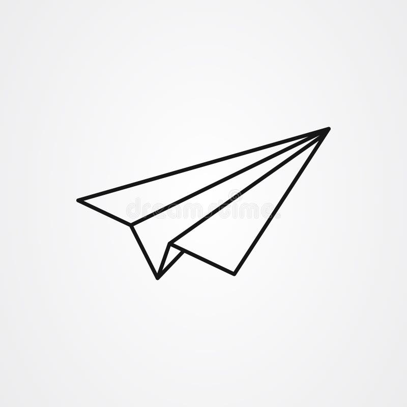 Paper airplane icon logo vector design vector illustration