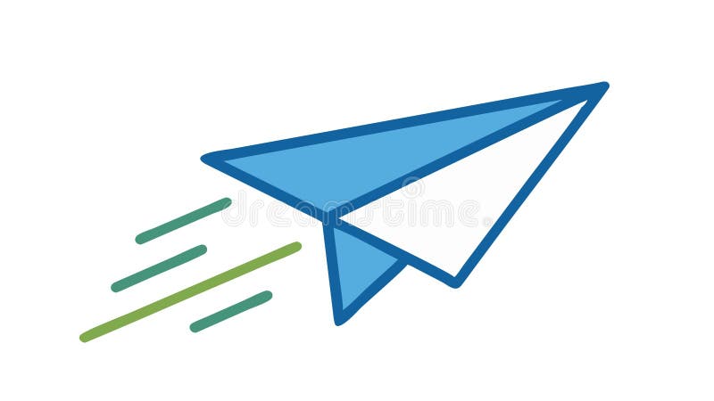 Paper Airplane Icon Vector Illustration in Flat Style, vector design Generative AI vector illustration