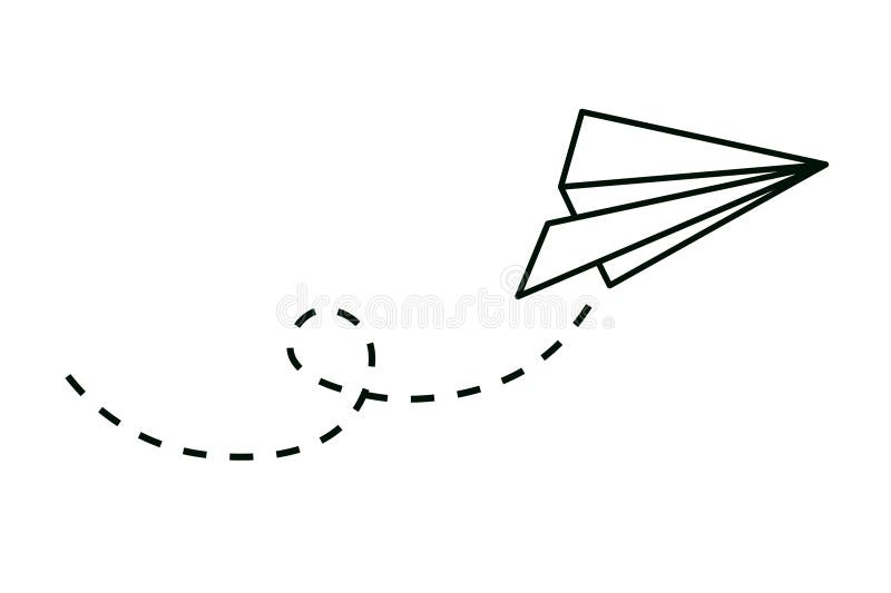Black Paper Airplane Clipart