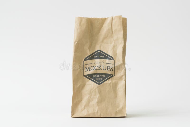 Download Paper Bag Mockup Logo Print Stock Image - Image of minimal ...