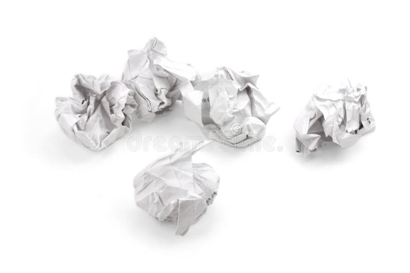 Paper ball with white background, business concept. Problem wrinkle stock images, royalty-free photos and pictures