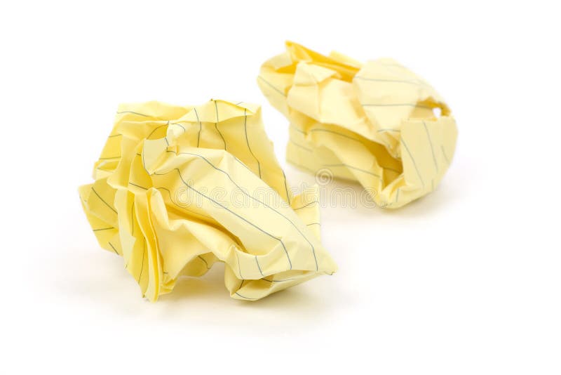 Paper ball with white background. Problem wrinkle stock images, royalty-free photos and pictures