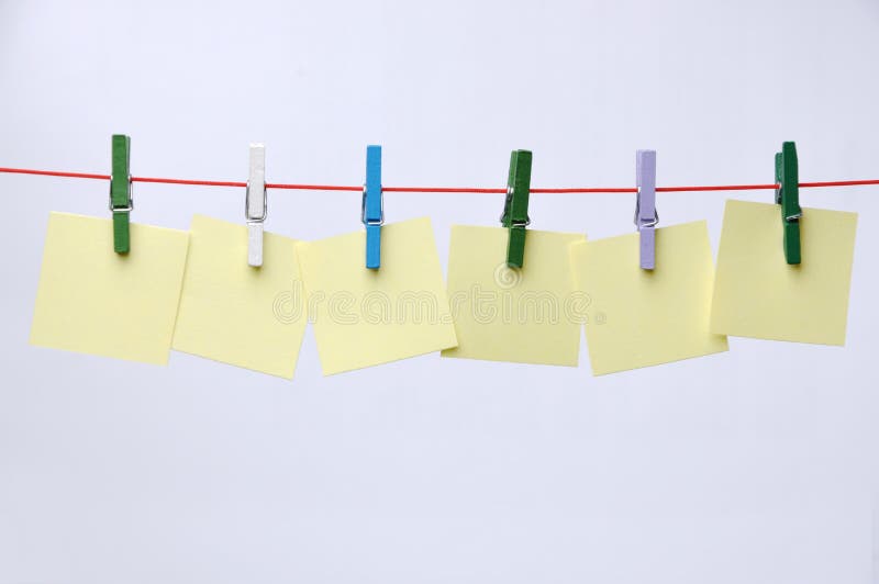 Paper Blanks Hanging on a Rope