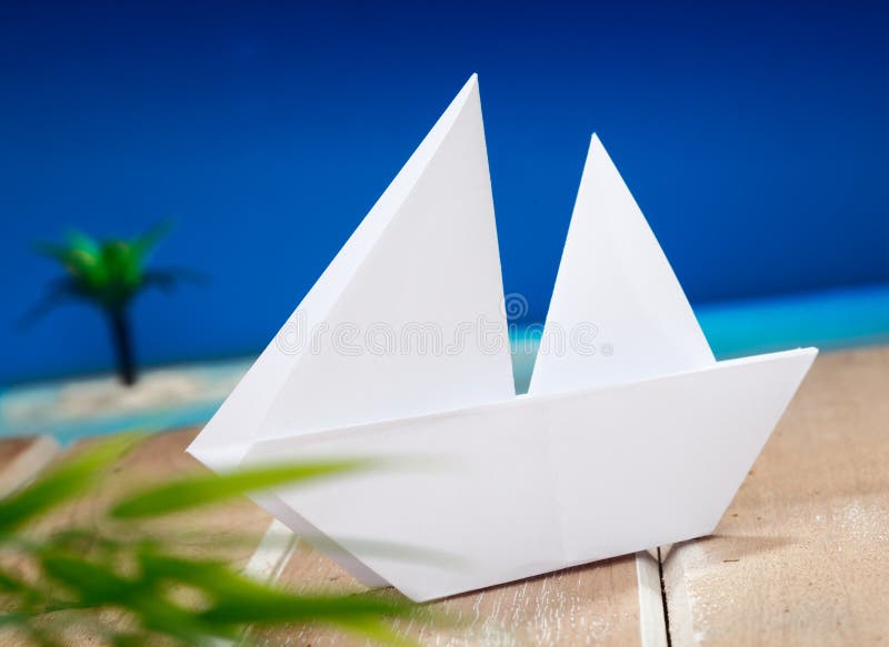 Paper boat on a book stock photo. Image of abstract, furrow 15533698