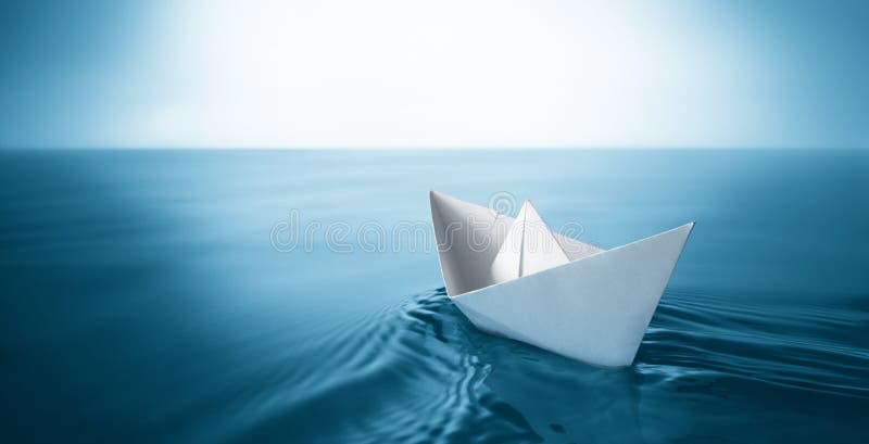 Paper boat royalty free stock image