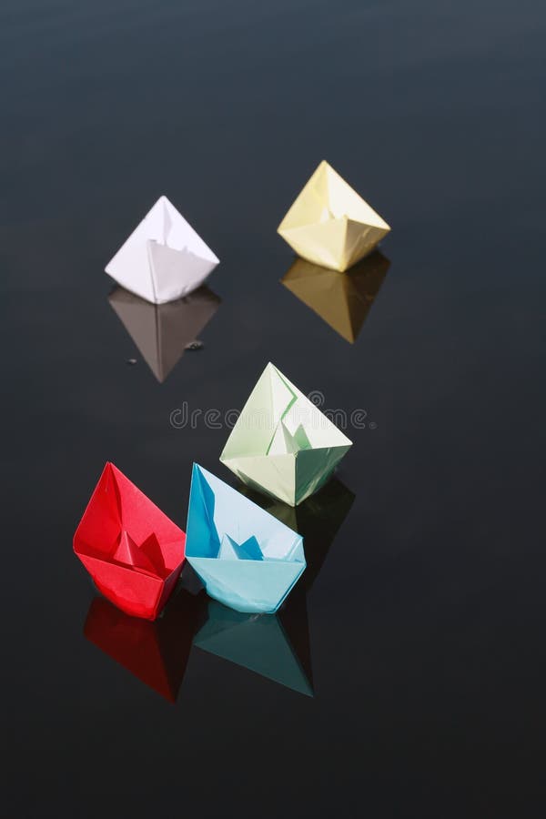 Paper Boats On Water