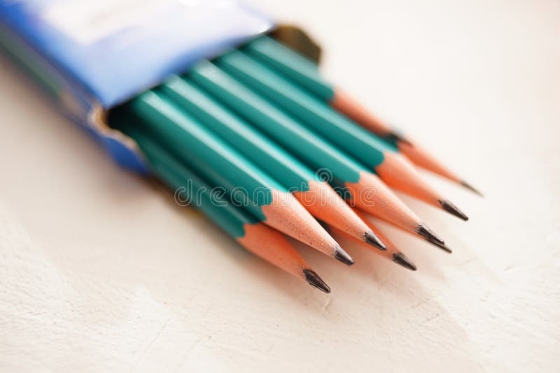 Beautiful close up of graphite pencils for drawing on paper and creating  something amazing Stock Photo - Alamy