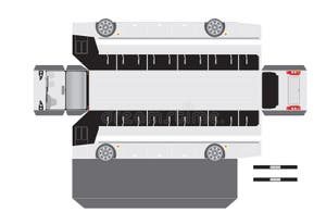 Printable 3d Paper Bus Template Free Templates Printable