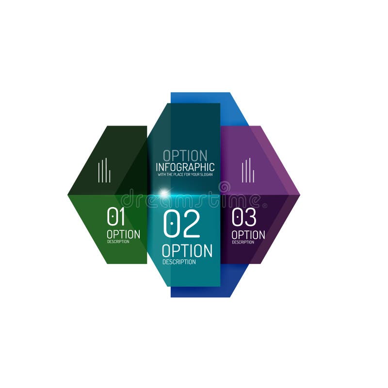 Paper Business Option Button Infographic Templates Stock Vector