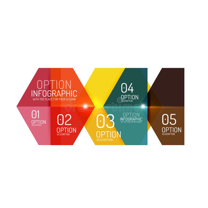 Paper Business Option Button Infographic Templates Stock Vector