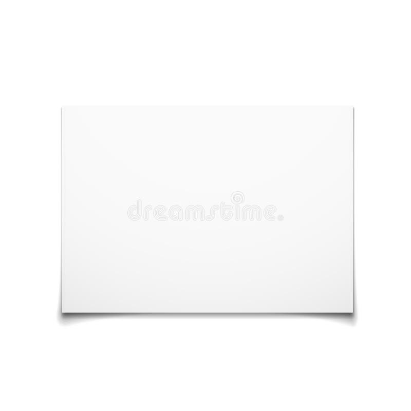 Paper Card Isolated On White Background royalty free illustration