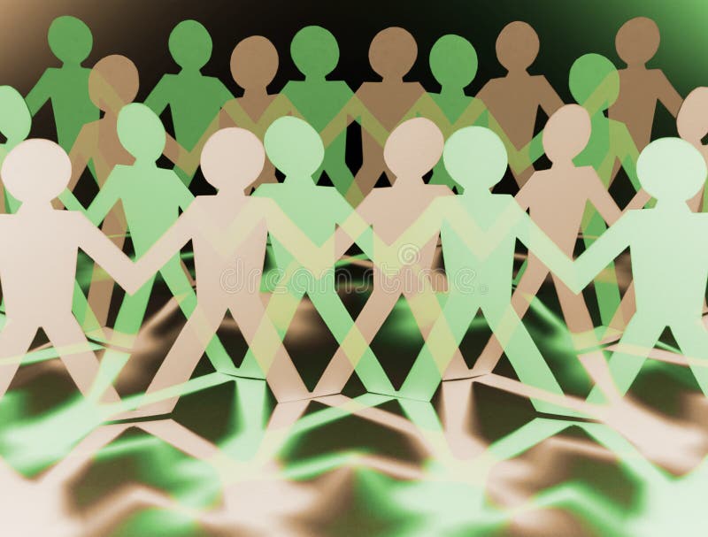 Paper Chain Dolls stock image. Image of cohesion, cooperation 12255437