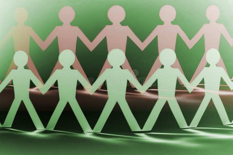 Paper Chain Dolls stock image. Image of cohesion, cooperation 12255437
