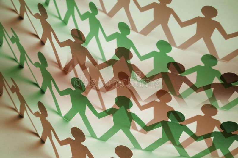 Paper Chain Dolls stock image. Image of cohesion, cooperation 12255437