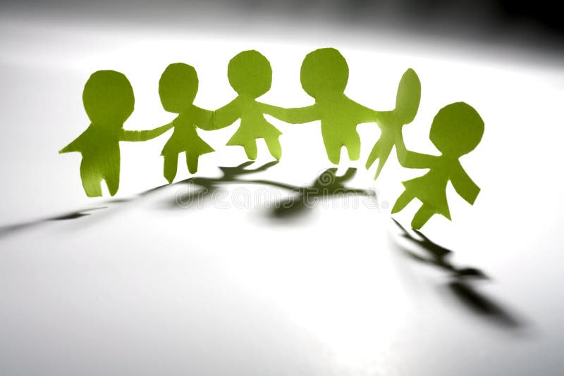 Paper-chain people royalty free stock image Paper-chain people royalty free stock image