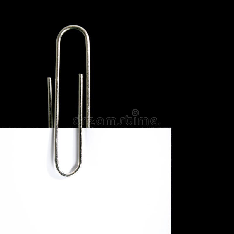 Paperclip Message Holder stock image. Image of memo, sign 4020965