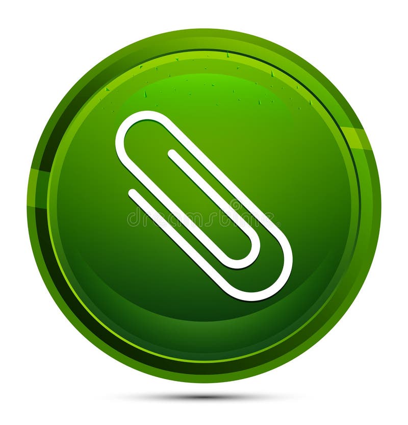 Green Paper Clip Paperclip stock illustration. Illustration of clip