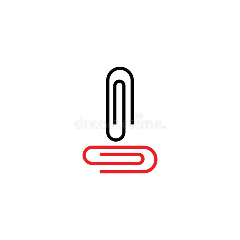Paper clip icon stock vector. Illustration of macro 216480051