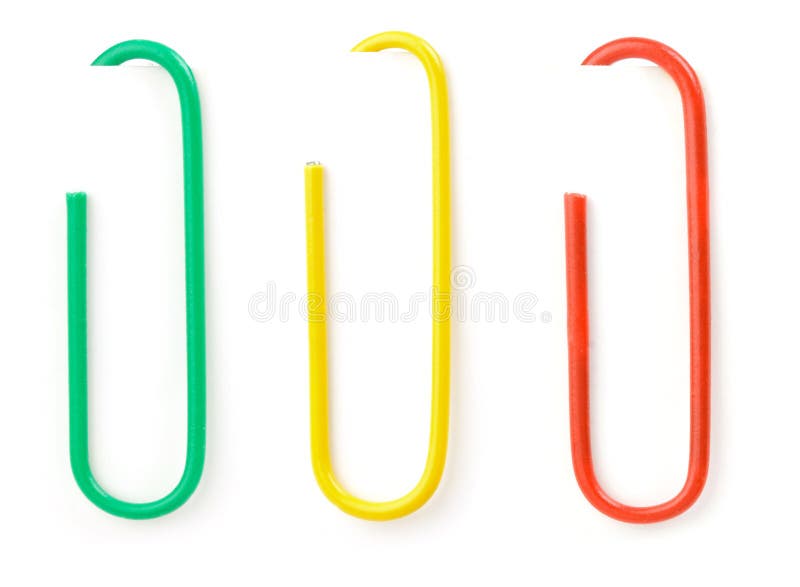 Paper clip isolated on white