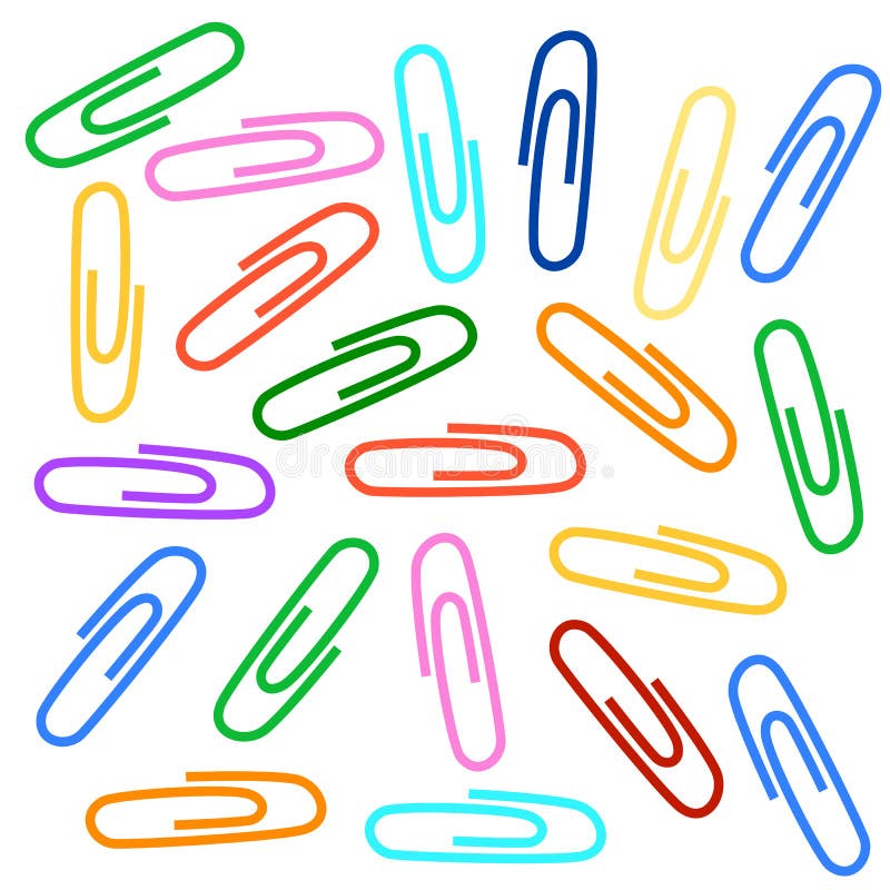 Paper Clip Multi Colored Web site page and mobile app design illustration stock illustration Paper Clip Multi Colored Web site page and mobile app design illustration stock illustration