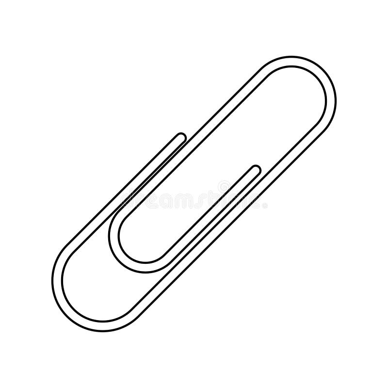 Paper Clip Icon Black Icon On Stock Vector (Royalty Free), 58% OFF