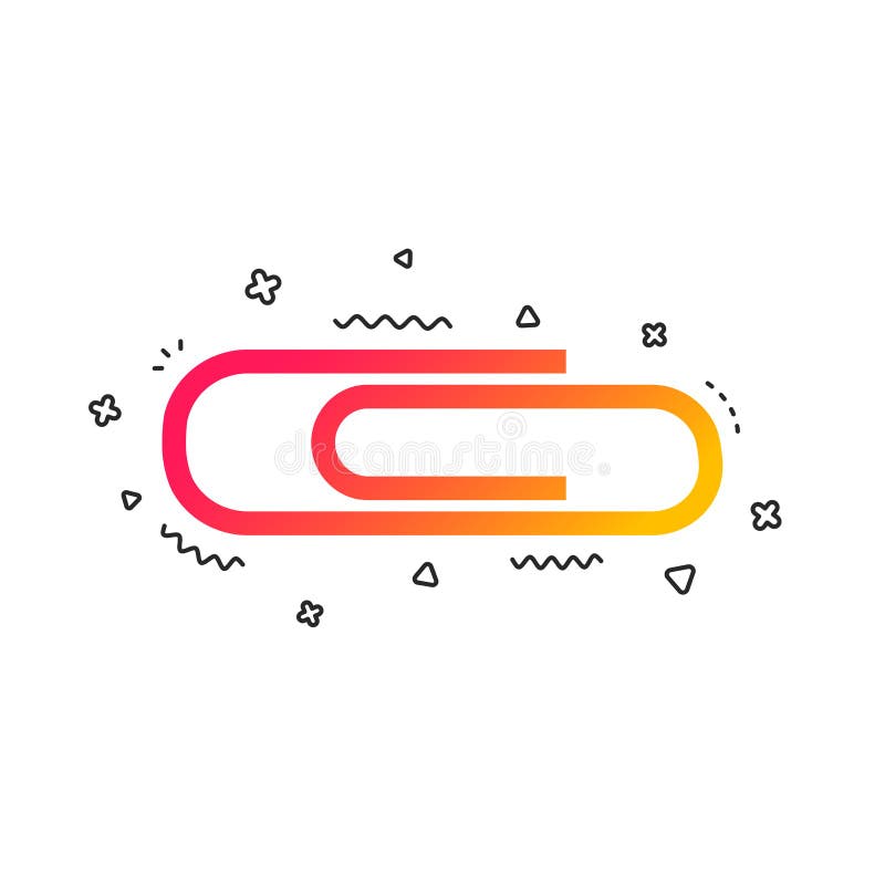 Paper clip sign icon. Clip symbol. Vector stock illustration Paper clip sign icon. Clip symbol. Vector stock illustration