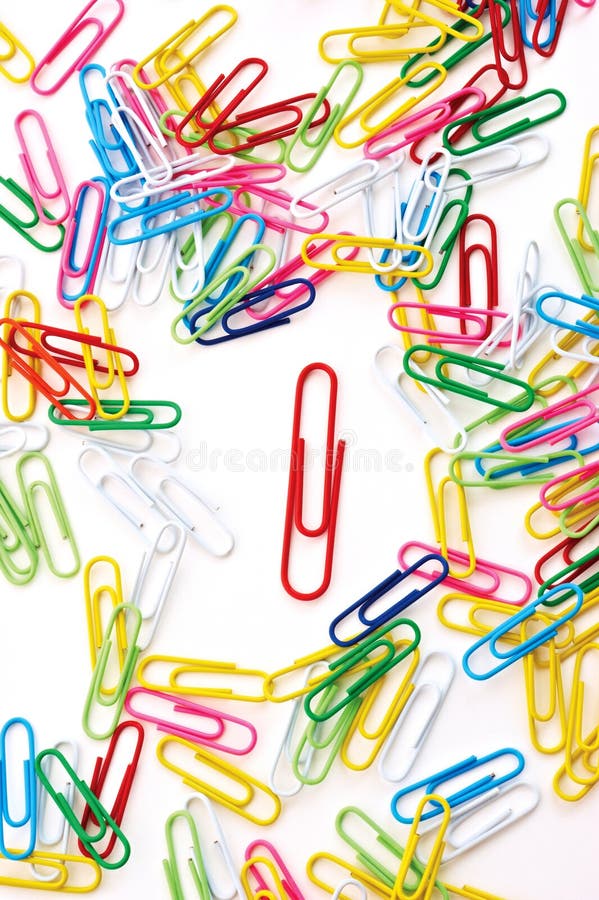 Paper clips stock photo. Image of work, green, isolated 8319430
