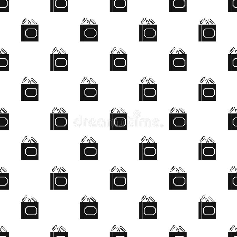 Paper Clips Box Pattern Vector Stock Vector Illustration of black