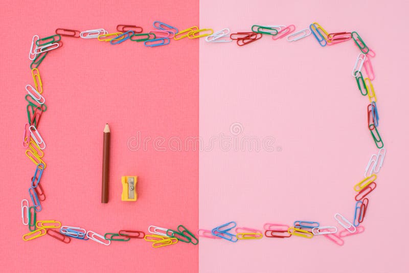 Paper Clips in the Form of Framework. Stock Image Image of form