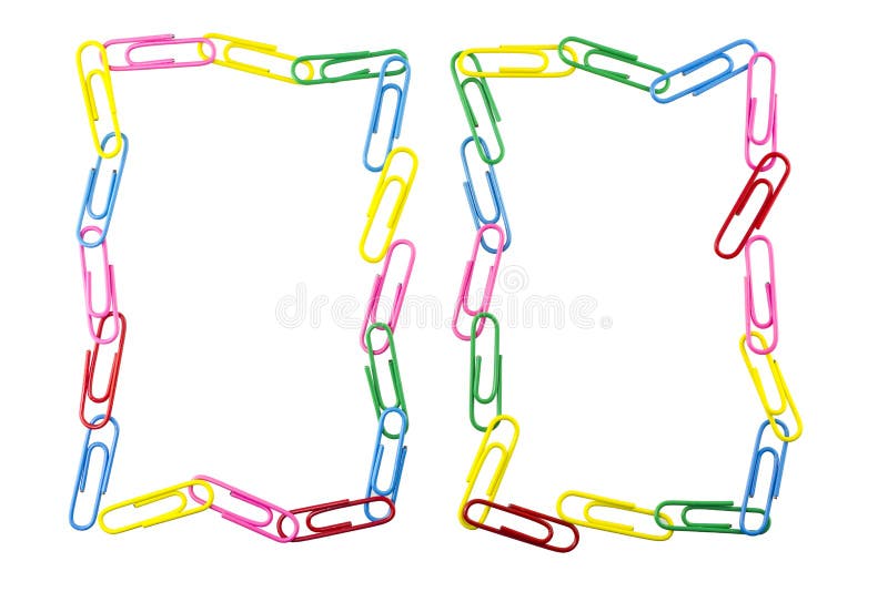 Paper clips frame stock photo. Image of adhesive, metal 43954690