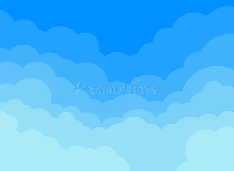 Paper clouds and blue sky background. stock illustration Paper clouds and blue sky background. stock illustration