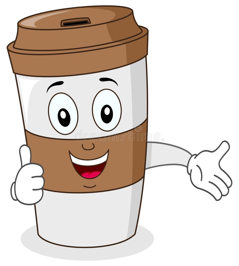 Paper Coffee Cup with Thumbs Up Stock Vector - Illustration of cheerful, coffee: 42200231 Paper Coffee Cup with Thumbs Up Stock Vector - Illustration of cheerful, coffee: 42200231