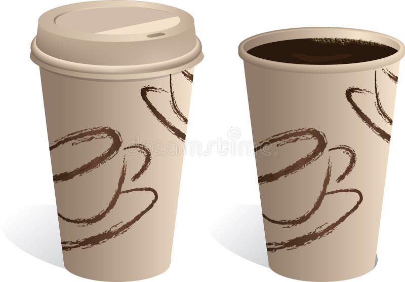 Blank realistic coffee cup mockup. Realistic paper coffee cup set. Paper  cups isolated on white. Stock Vector by ©microphoto1981@gmail.com 181201172