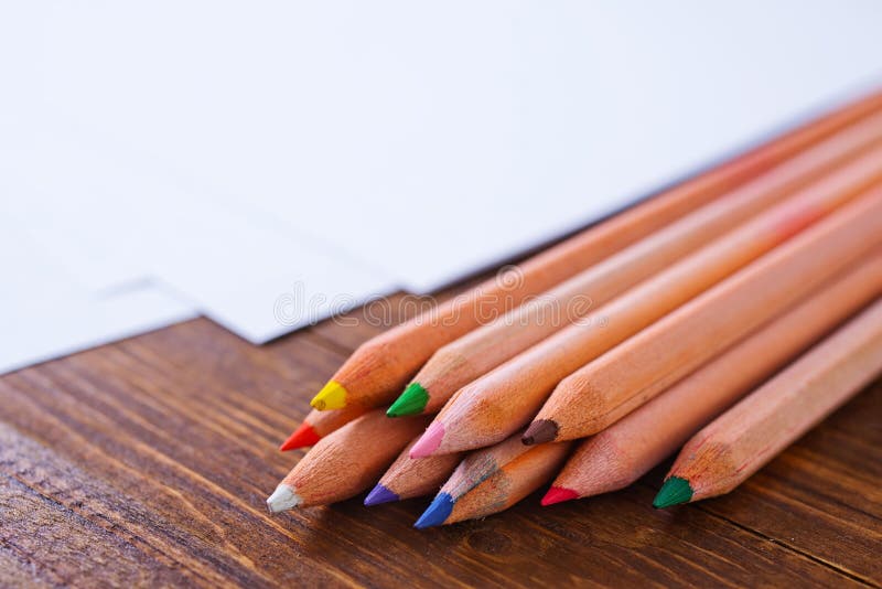 Paper and color pencils