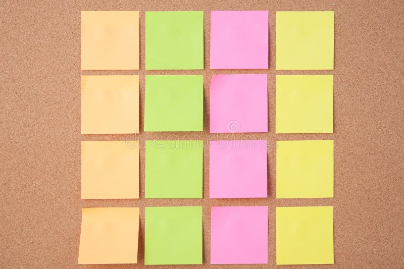 Paper on Cork Board for Text and Background Stock Photo Image of