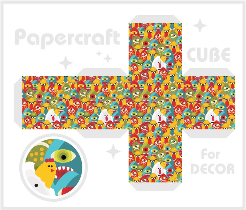 Chicken Cube Minecraft Papercraft  Free Printable Papercraft Templates