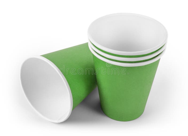 Paper cups stock photo. Image of stacked, dishware, packaging 180697322