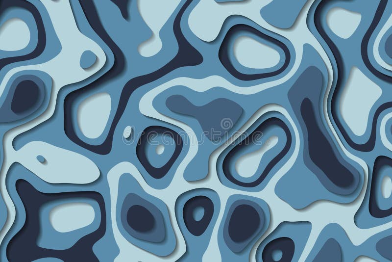 Paper cut abstract vector background, blue color palette. vector illustration Paper cut abstract vector background, blue color palette. vector illustration