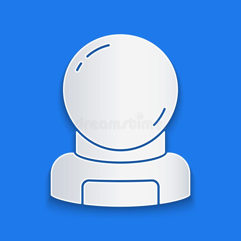 Paper Cut Astronaut Helmet Icon Isolated On Blue Background Paper Art Style Vector Stock Vector Illustration Of Astronomy Moon 201256538