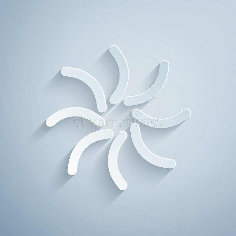 Paper Cut Black Hole Icon Isolated on Grey Background. Space Hole