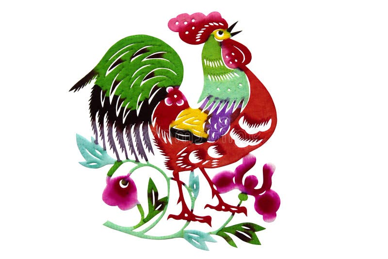 Chinese zodiac : rooster stock vector. Illustration of style - 61853735