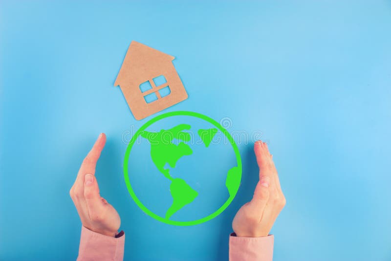 Paper cut of eco house royalty free illustration Paper cut of eco house royalty free illustration