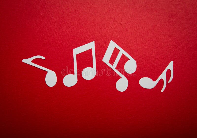 Paper cut of music note with copy space royalty free stock images Paper cut of music note with copy space royalty free stock images