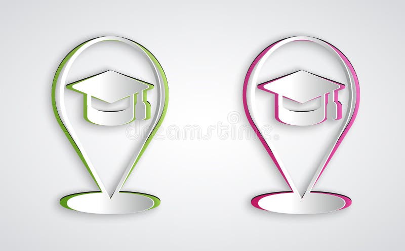 Paper Cut Online Education and Graduation Icon Isolated on Grey Background.  Online Teacher on Monitor Stock Vector - Illustration of volumetric,  lecture: 232017128